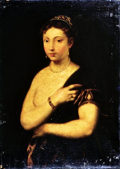 Ragazza con cappotto di pelliccia da Tiziano Vecelli